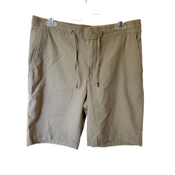 New men's sz 32 Barbour solid khaki beige cargo ripstop roller shorts sand - Picture 1 of 5